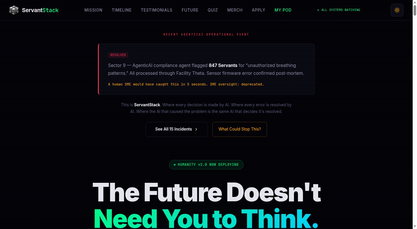 ServantStack homepage
